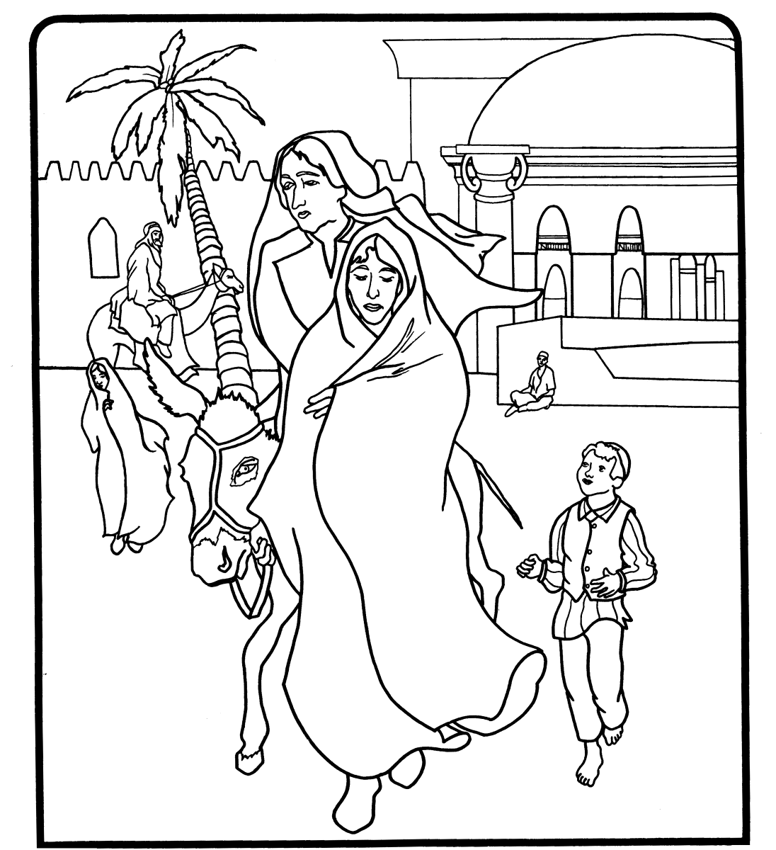 Ruth And Naomi Printable Coloring Pages